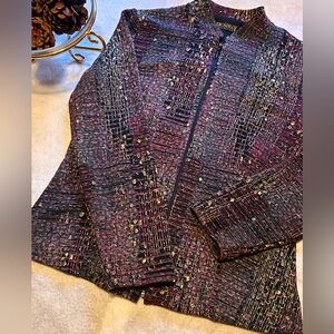 Vintage Picadilly Fashions Zip up Blazer Sz XS/TP  Gently worn once multi color